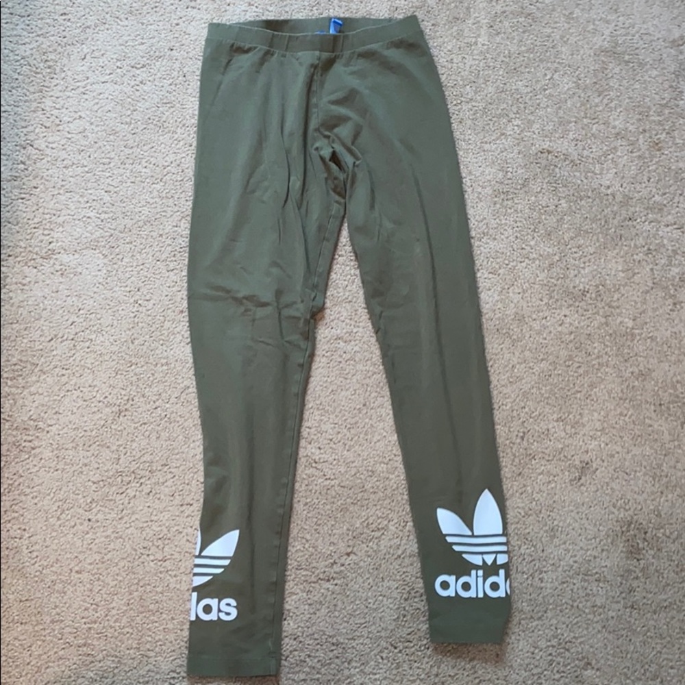 Adidas leggings size small in olive green